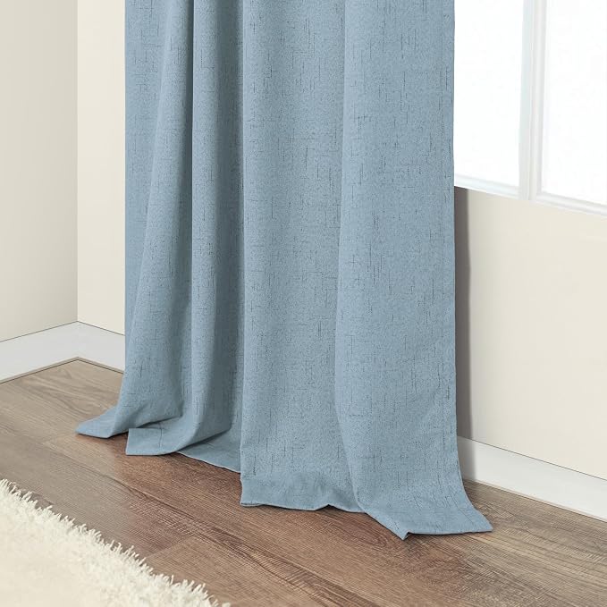 Light Blue Room Darkening Curtains - Image 8