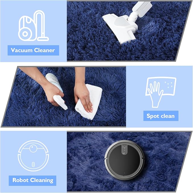 Shag Area Rug for Bedroom 3x5, Soft Fuzzy Rug Non-Shedding Indoor Plush Carpet - Image 3