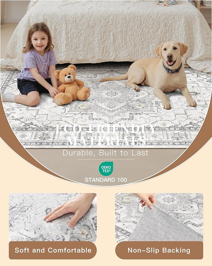 Madane Hallway Runner Rug 2x5 Washable Entry Rugs Non-Slip, Soft Low-Pile - Image 5