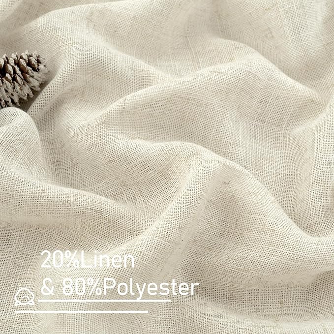 Short Kitchen Linen Curtains 24 Inch Length - Image 3