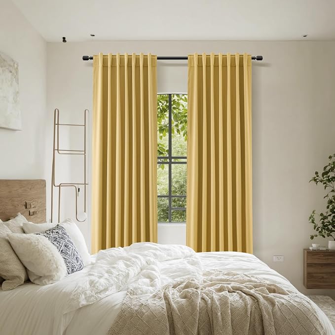 100% Blackout Curtains 96 Inch Length 2 Panels Set - Image 8