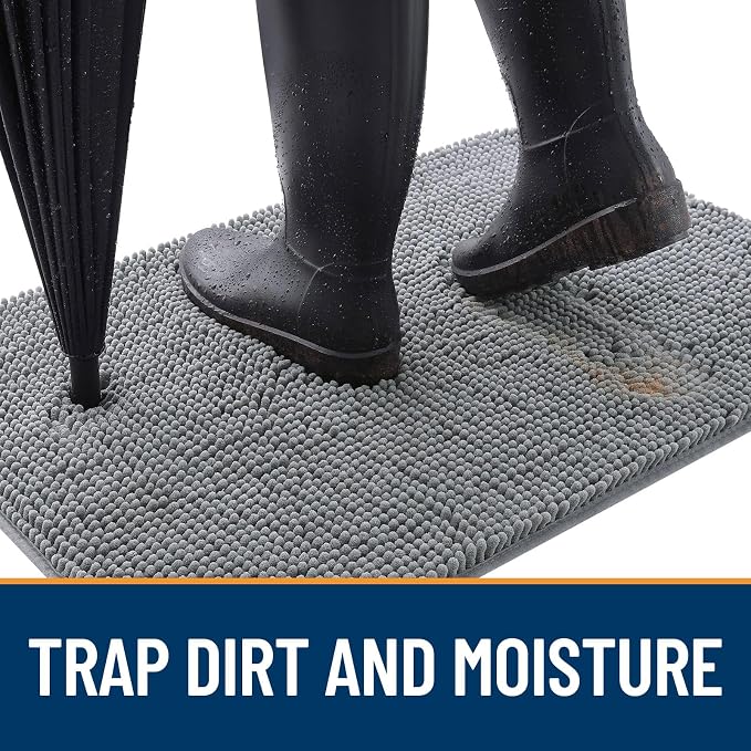 OLANLY Dog Door Mat for Muddy Paws 30x17, Super Absorbent Chenille Mud Mat | - Image 2