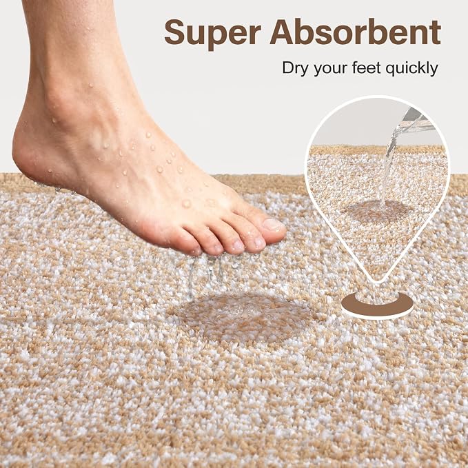 60x24 Long Bathroom Rugs Washable Non Slip, Soft Absorbent Quick Dry Mats - Image 7