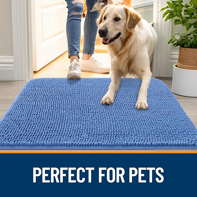 OLANLY Dog Door Mat for Muddy Paws 47x17, Absorbs Moisture and Dirt, Absorbent - Image 6
