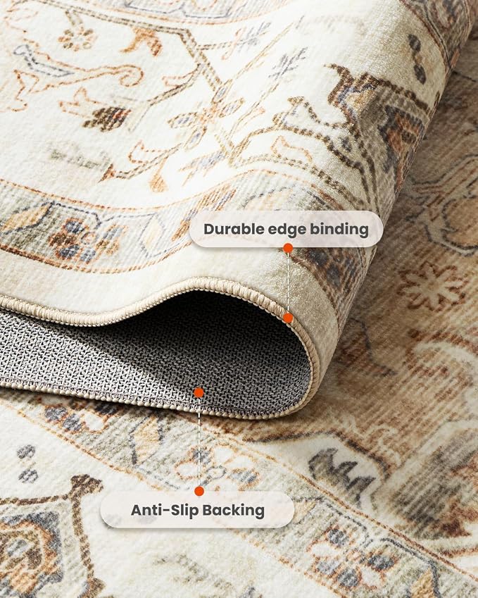 AMADA HOMEFURNISHING 2x4 Washable Area Rug, Low-Profile Entryway Rug - Image 5