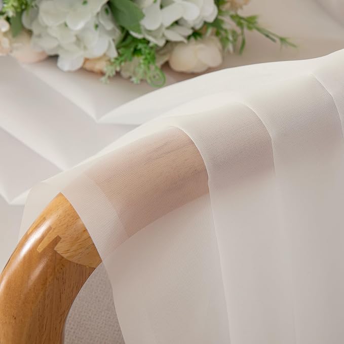 Chyhomenyc Sheer Window Valance Curtains, Light Filtering Valances Windows - Image 4