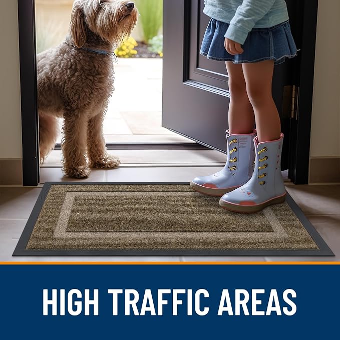 OLANLY Front Door Mat Outside 71x23, All-Season Heavy-Duty Rubber Doormat | - Image 7