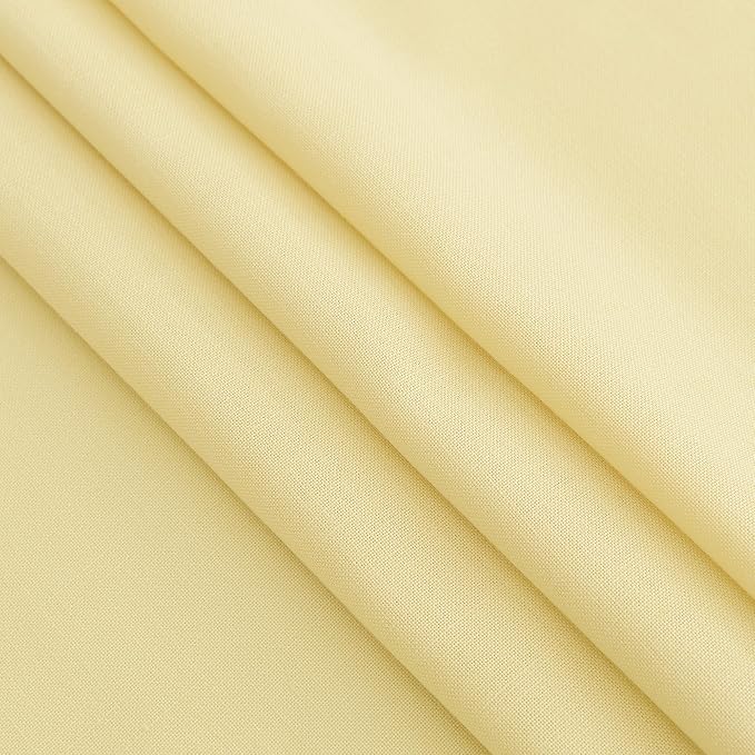 Nanspring Yellow Linen Semi Sheer Curtains 72 Inch Length - Image 7
