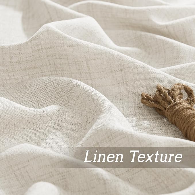 RYB HOME Extra Long Linen Curtains - Image 3