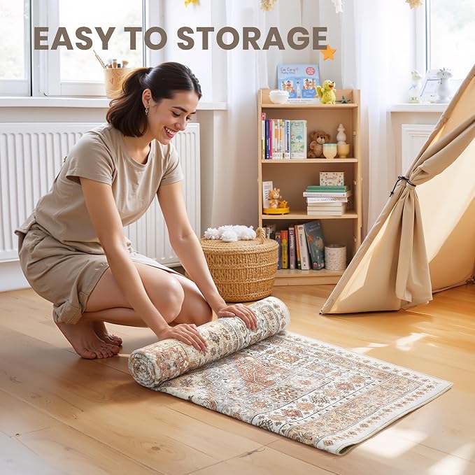 2'6 x 16' Runner Rug Non Slip, Washable Kitchen Rugs, Living Room, Extra Long - Image 7