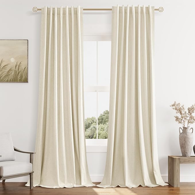 Guken 100% Blackout Curtains 96 Inch Length 2 Panels Set by Guken