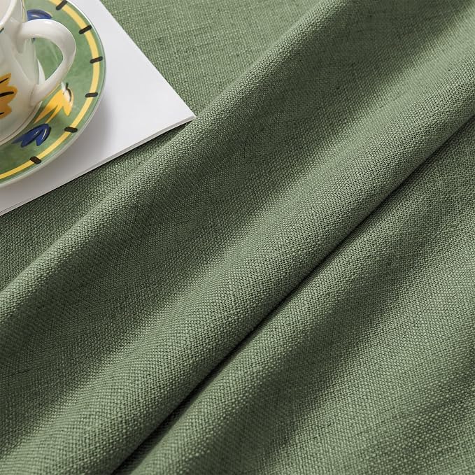 Joydeco Linen Curtains 84 Inch Length 2 Panel Sets, Light Filtering Curtains - Image 6