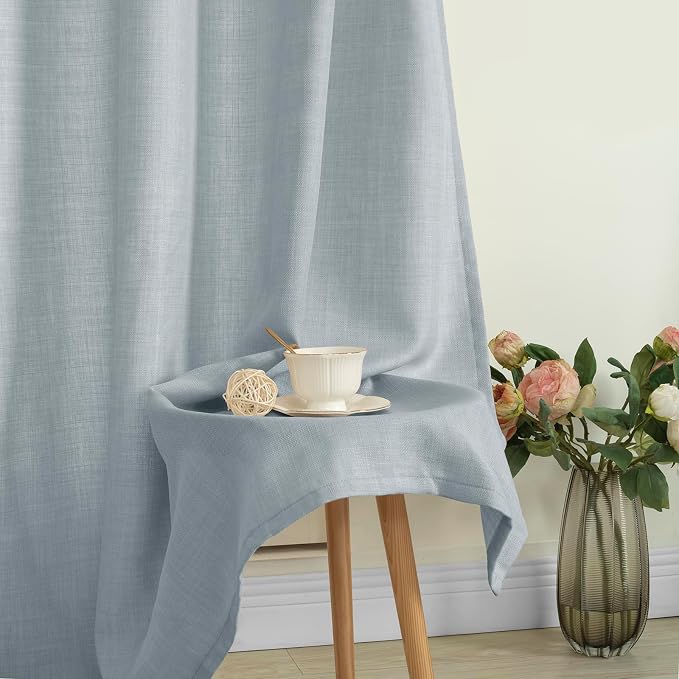 Light Filtering 72 inch Long Linen Curtains - Image 8
