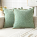 MIULEE Pack of 2 Couch Throw Pillow Covers 20x20 Inch Greyish Green Farmhouse by MIULEE