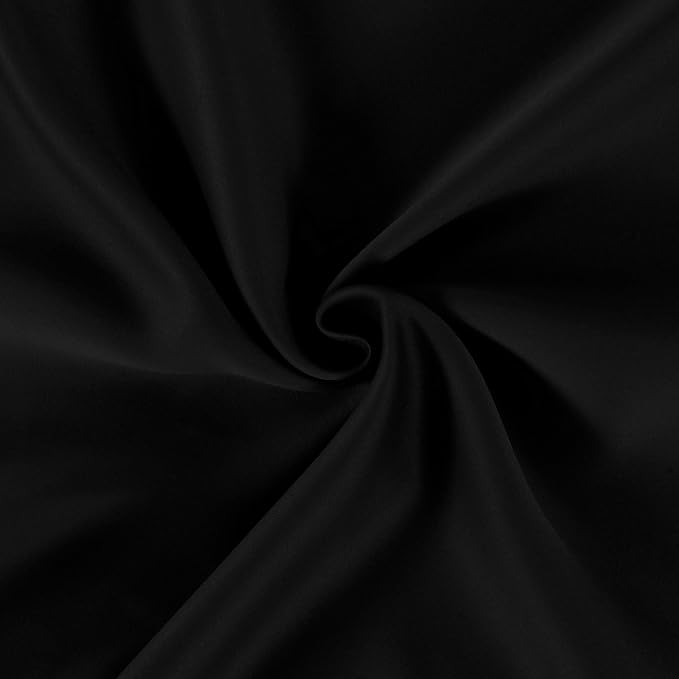 LEMOMO Black Blackout Curtains 42 x 54 Inch Length Set of 2 Panels Grommet - Image 5