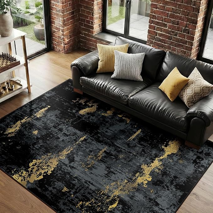Washable Area Rugs 6'x9' Non-Slip Modern Abstract Soft - Image 8