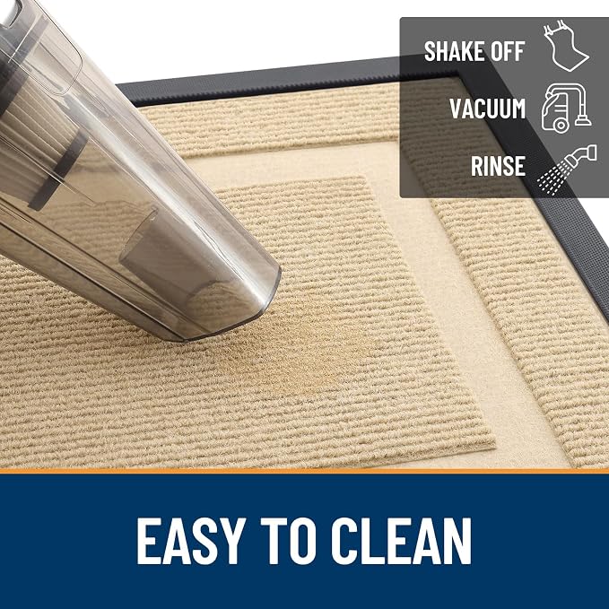 OLANLY Front Door Mat Outside 59x20, All-Season Heavy-Duty Rubber Doormat | - Image 6