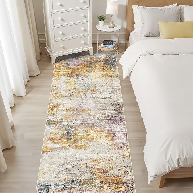 LOONGRUG Runner Rug 3x10 Washable Non-Slip Kitchen Neutral Modern Rug | - Image 6