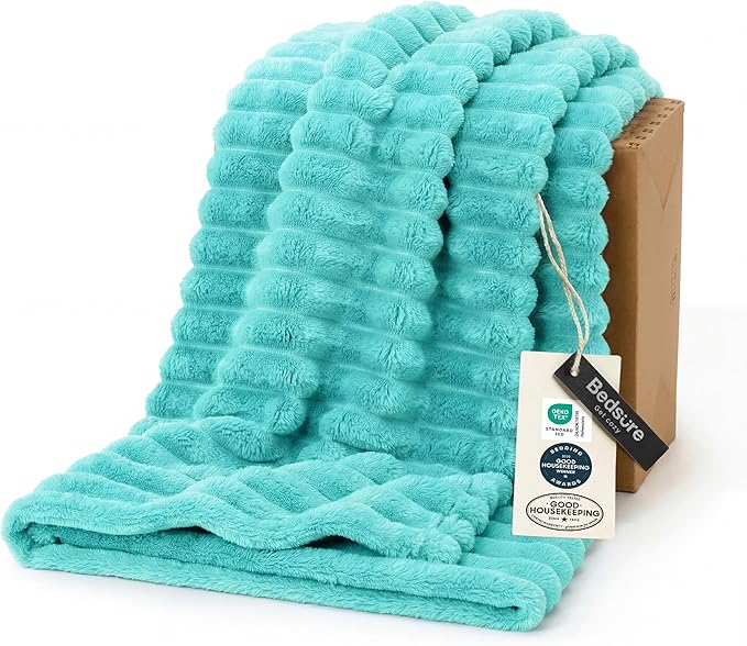 Bedsure Soft Throw Blanket for Couch Decor Gifts Blue Fog 50"x60" | Birthday by Unknown