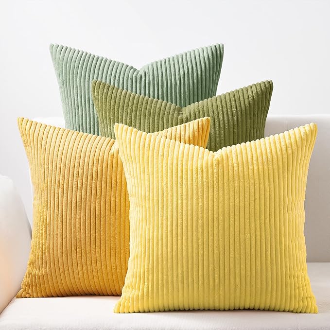 Topfinel 24x24 Decorative Large Throw Pillows Covers Set of 4, Couch Sofa by Topfinel