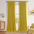 Guken 100% Blackout Curtains 90 Inch Length 2 Panels Set by Guken