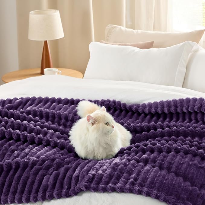 Bedsure Soft Twin XL Blanket for Bed Dorm Purple 66"x90" | Birthday Gifts for - Image 7