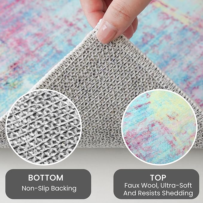IOHOUZE Abstract Runner Rug 3x10 Ft Washable Runners - Image 4