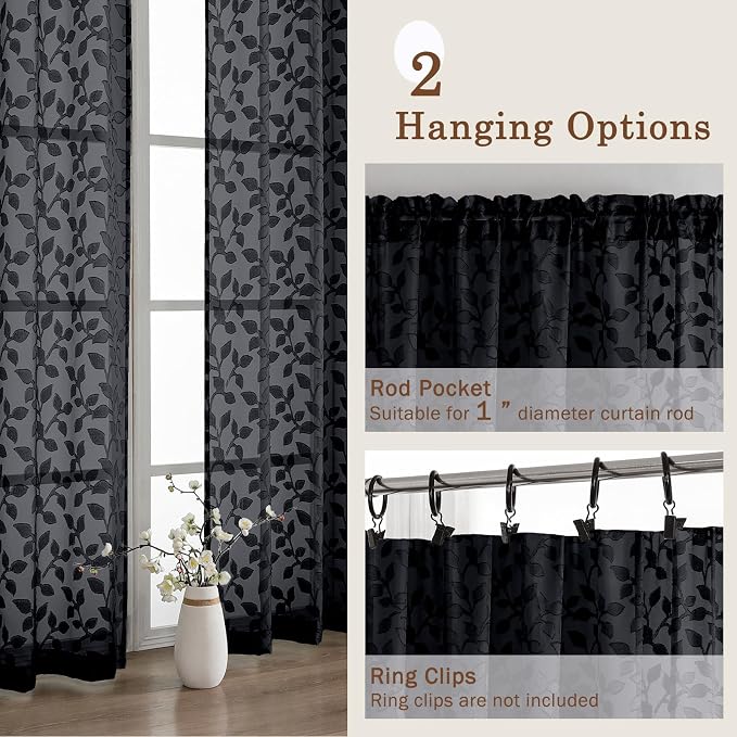 Chyhomenyc Black Sheer Valances - Image 6