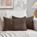 Fancy Homi 2 Packs Dark Brown Lumbar Decorative Throw Pillow Covers 16x26 Inch by Fancy+Homi
