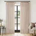 MIULEE Pinch Pleated Thick Linen Curtains 96 Inches Long 2 Panels by MIULEE