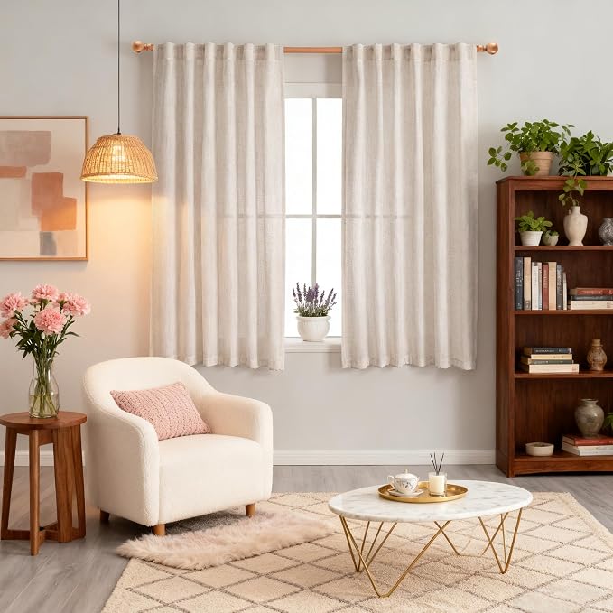 MYSKY HOME Natural Linen Curtains - Image 2