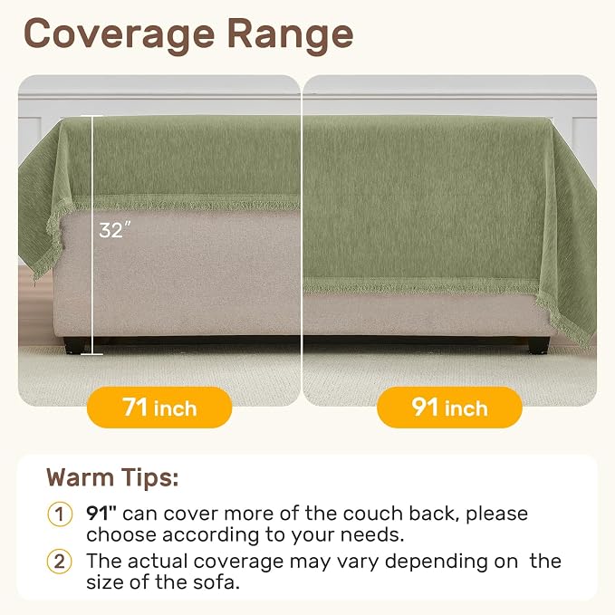 2 Pieces Sectional Couch Covers L Shaped Cover XXXL Light Sage | Thick Washable - Image 5