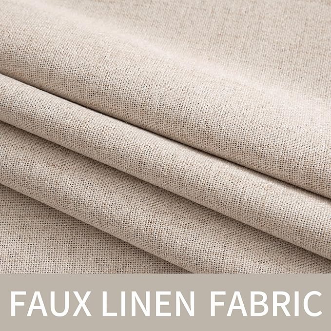 MIULEE 90 Inches Linen Textured Curtains - Image 5