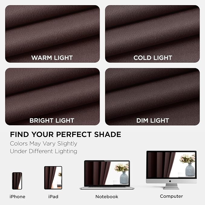 Joydeco Blackout Curtains 120 inches Long 2 Panels Set, Thermal Insulated Long - Image 8