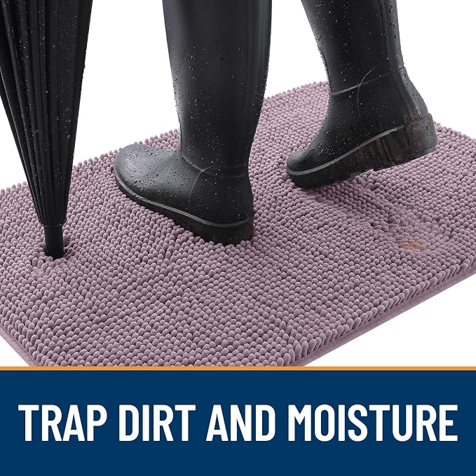 OLANLY Dog Door Mat for Muddy Paws 44x24, Super Absorbent Chenille Mud Mat | - Image 2
