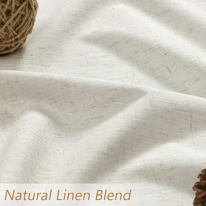 Extra Long 100% Blackout Linen Curtains - Image 4