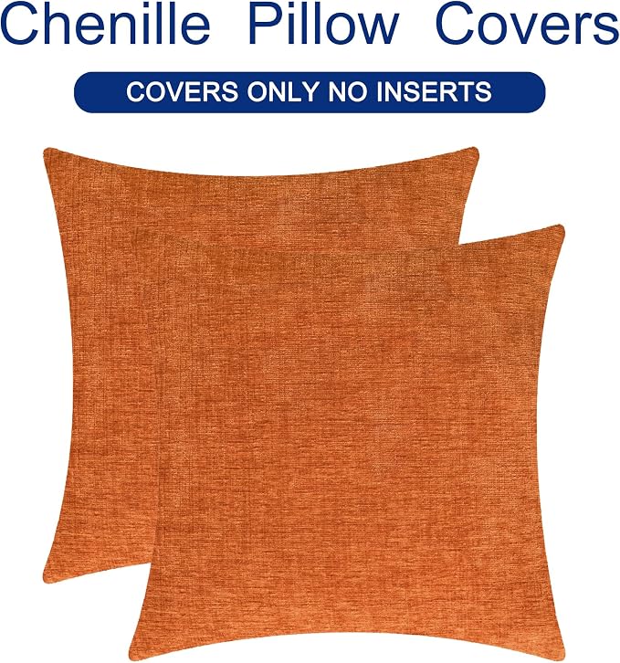 CaliTime Fall Throw Pillow Covers Decorative 24 X 24 Inches Pack of 2 Cozy - Image 6