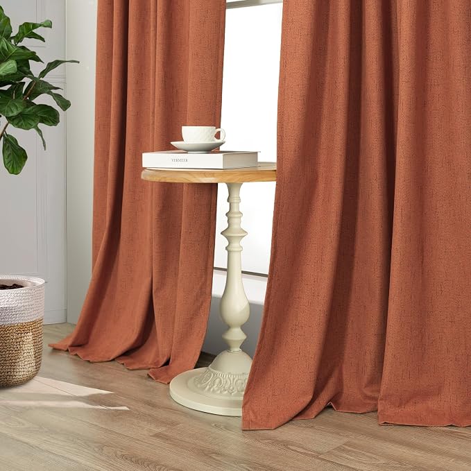 Pitalk Boho Blackout Curtains for Living Room Linen Textured Bohemian Vintage - Image 9