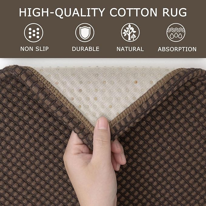 KOZYFLY Washable Area Rug 5x7 ft Rubber Backed Non Slip Rugs - Image 6