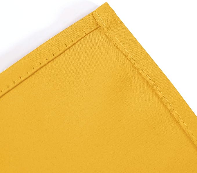 Yellow Thermal Blackout Curtains/38 x 54 Inch/Set of 2 Panels Room Darkening - Image 8