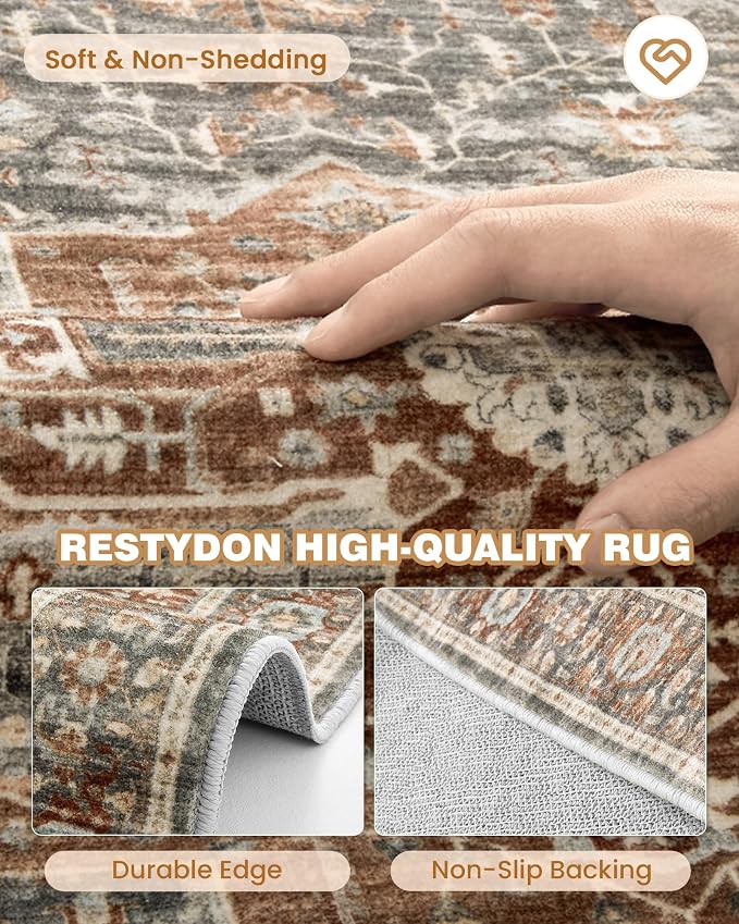 Runner Rug 2x6, Non Slip Washable Rugs - Image 7