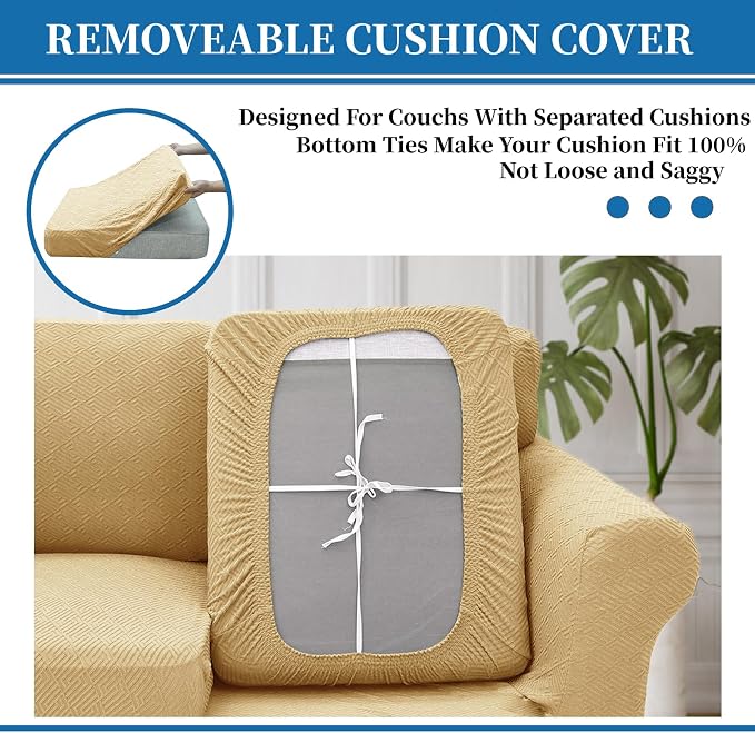 XINEAGE 2026 New 4 Pieces Extra Large Couch Covers - Image 5