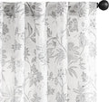 jinchan Linen Floral Curtains for Living Room, 84 Inch Length Curtains by JINCHAN