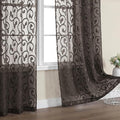 OWENIE Furman Chocolate Sheer Curtains 96 inches Long by OWENIE