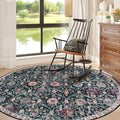 Lahome Moroccan Washable Round Area Rug, Soft Round Rugs 6ft Ultra-Thin | by Lahome