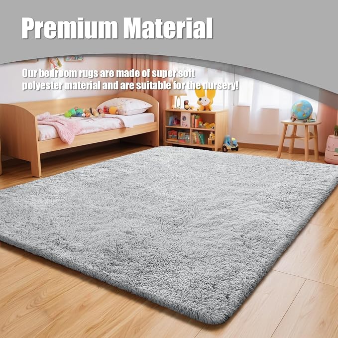 8x10 Fluffy Area Rugs for Living Room, Shag Area Rug for Bedroom - Image 7