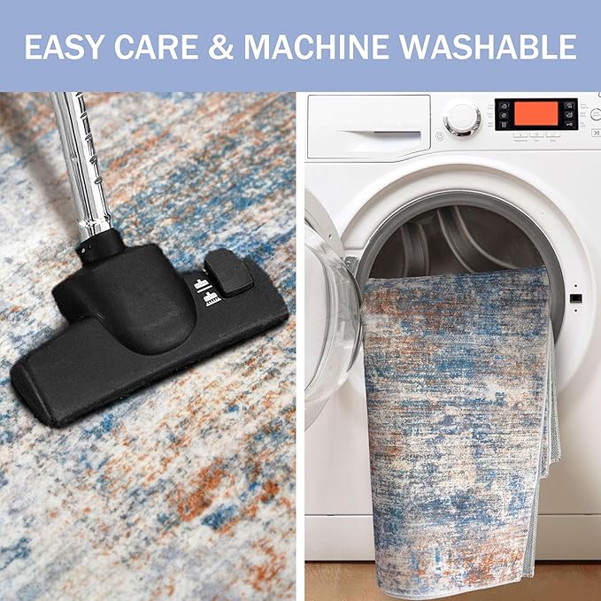 IOHOUZE Abstract Runner Rug 3x18 Ft Extra Long Washable Runners - Image 3