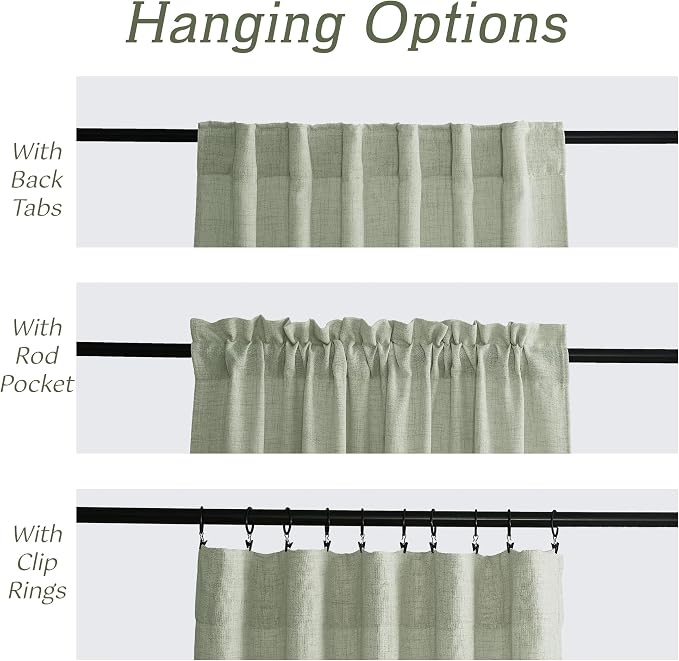 RYB HOME Linen Sheer Curtains and Drapes - Image 5