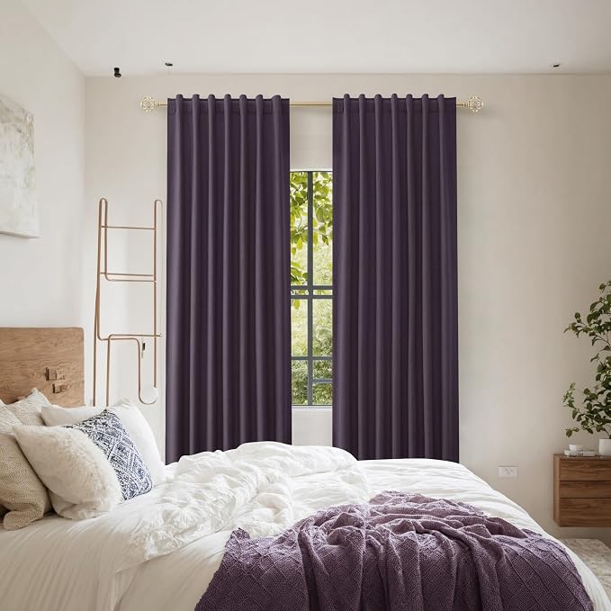 Guken 100% Blackout Curtains 108 Inch Length 2 Panels Set - Image 8