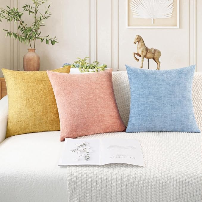 CaliTime Decorative Couch Throw Pillow Covers 16 X 16 Inches Dusty Pink | Pack - Image 5